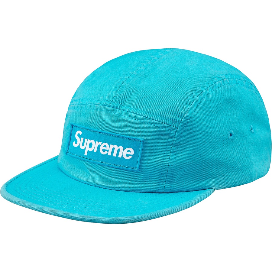 Supreme Washed Chino Twill Camp Cap FW18 Neon Blue - Novelship